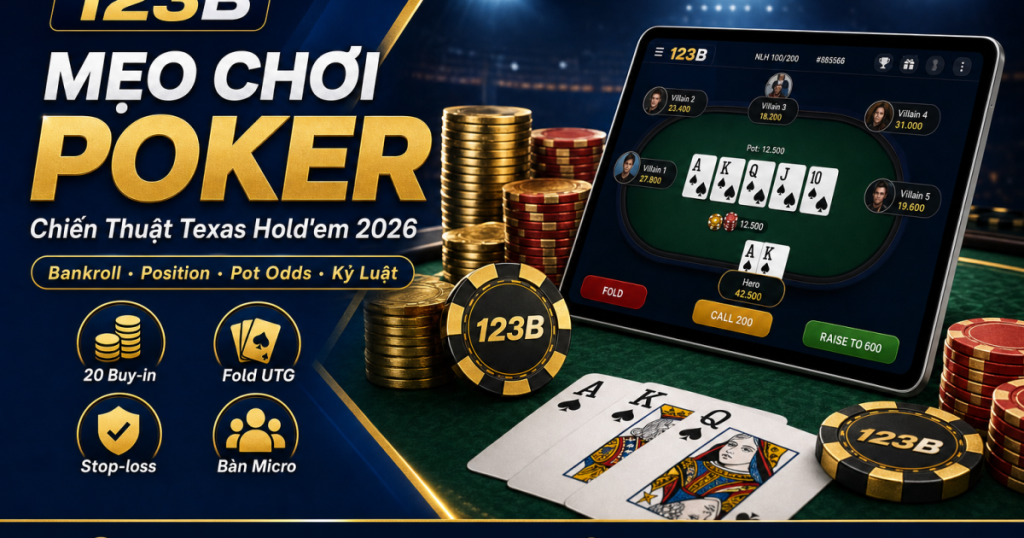 Mẹo chơi Poker 123B chiến thuật bankroll position 2026